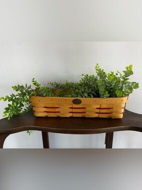 Vintage Peterboro Woven Wood Rectangular Basket